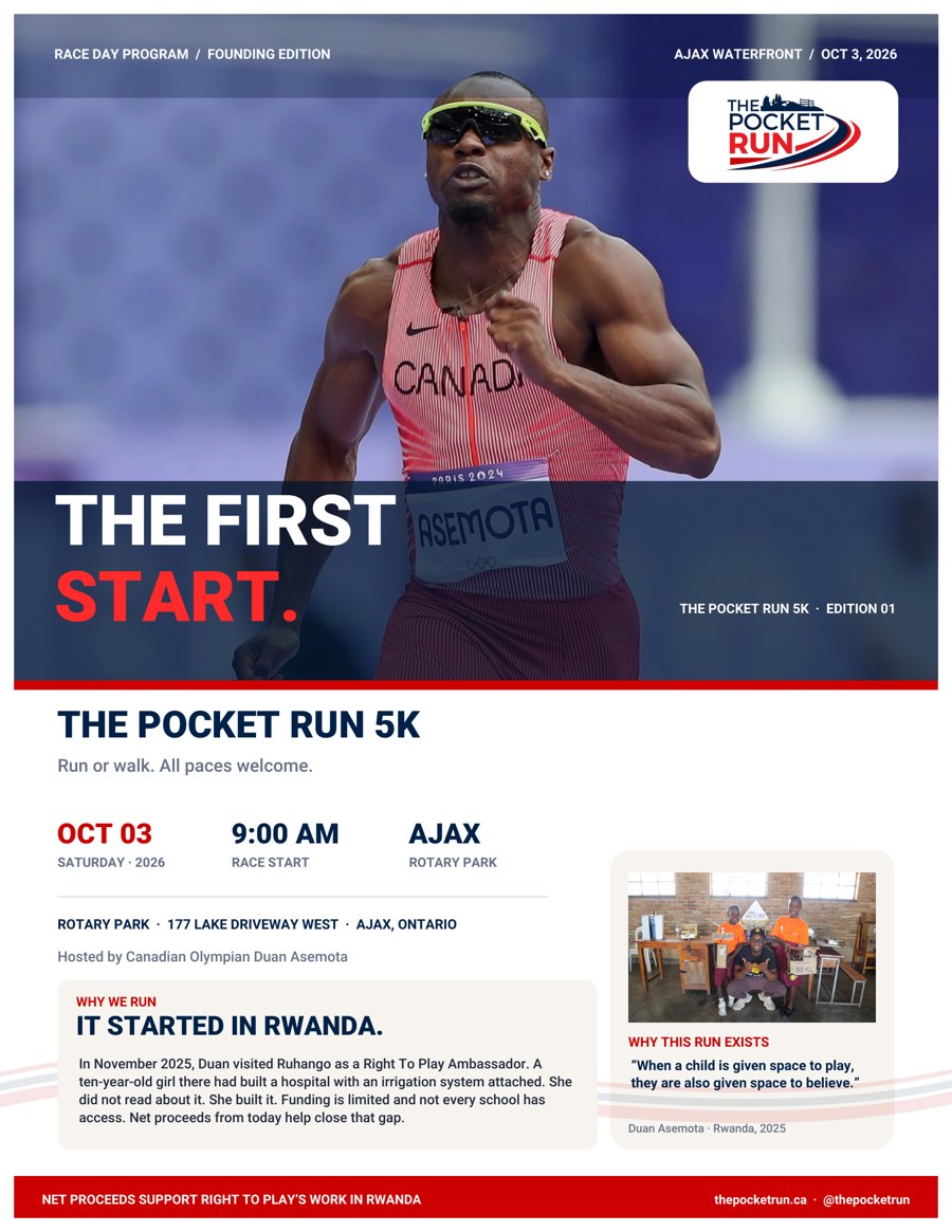 Race day program, front: The First Start.