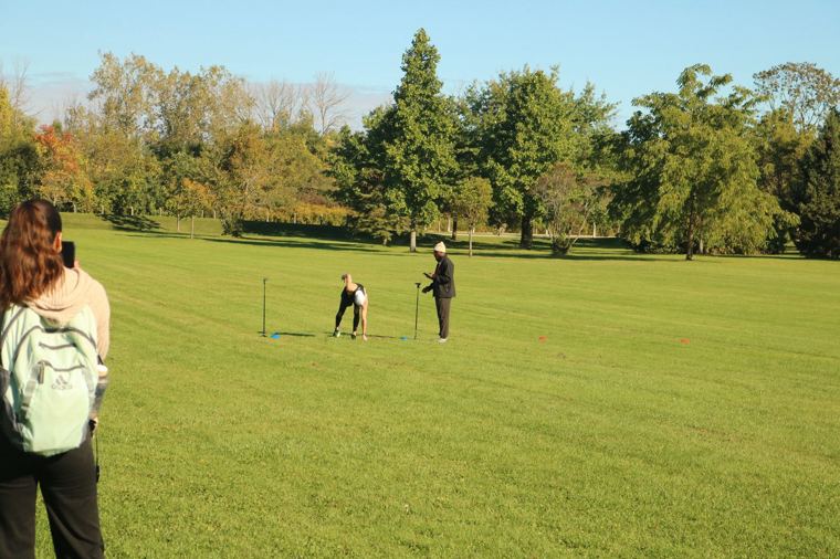The Fastest 40 course set up across the field